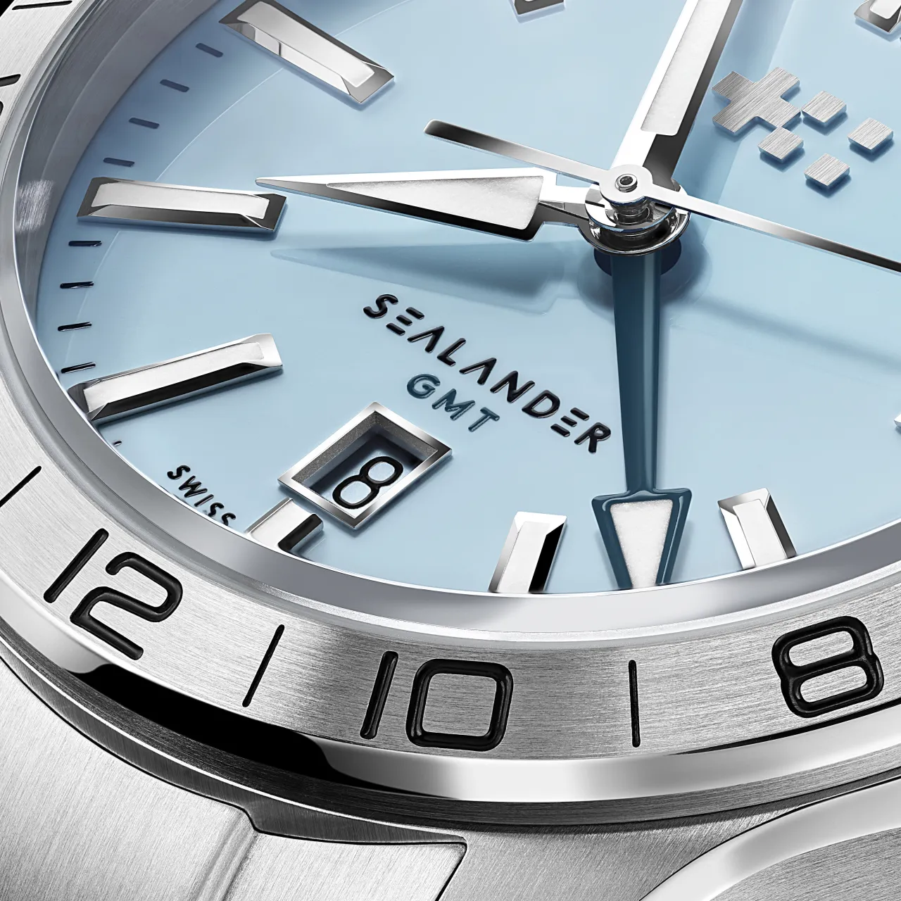 Christopher Ward C63 Sealander GMT Sky Blue Otomatik C6342AGM4S00B0VK detay görseli 3