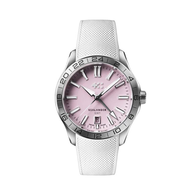 Beğenmek için çift tıkla Christopher Ward C63 Sealander GMT Otomatik Pembe C6339AGM4S00P0RW Görsel 1