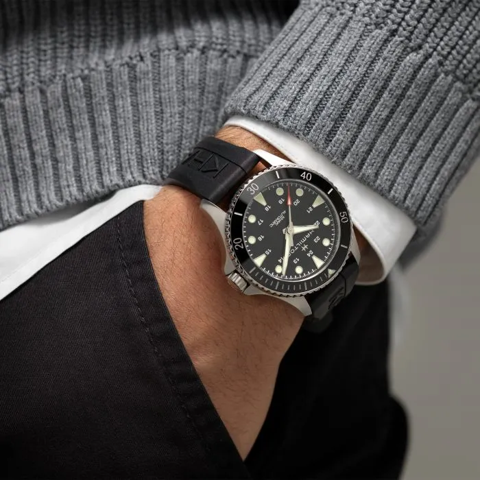 Hamilton Khaki Navy Scuba Auto Otomatik Siyah H82515330 detay görseli 5