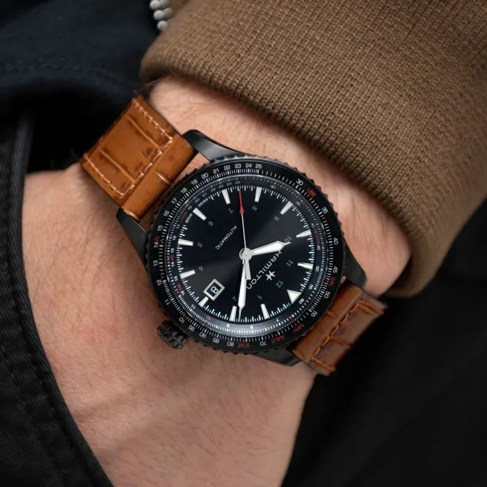 Hamilton Khaki Aviation Converter Auto Otomatik Siyah H76625530 detay görseli 4