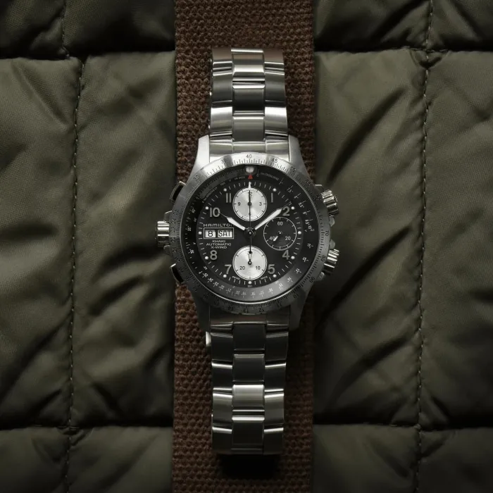 Hamilton Khaki Aviation X-Wind Auto Chrono Siyah H77616133 detay görseli 1