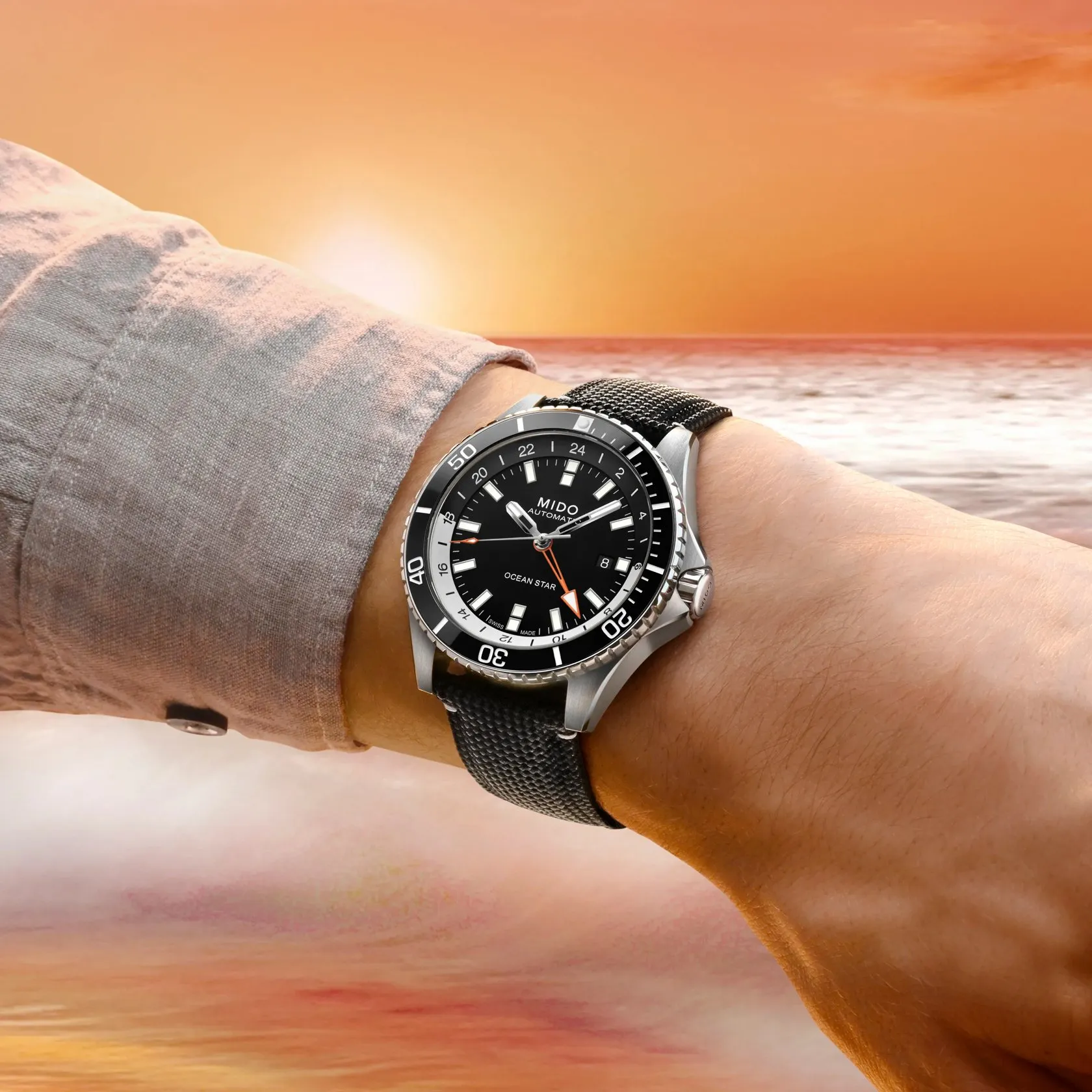 Mido Ocean Star GMT Otomatik Siyah M0266291705101 detay görseli 3