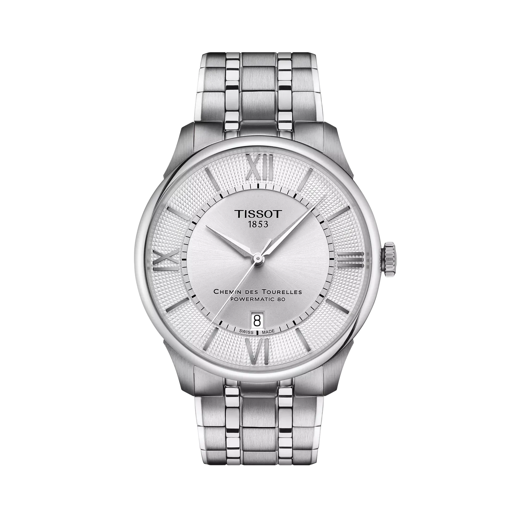 Tissot Chemin Des Tourelles 42mm Otomatik Gümüş T1394071103800
