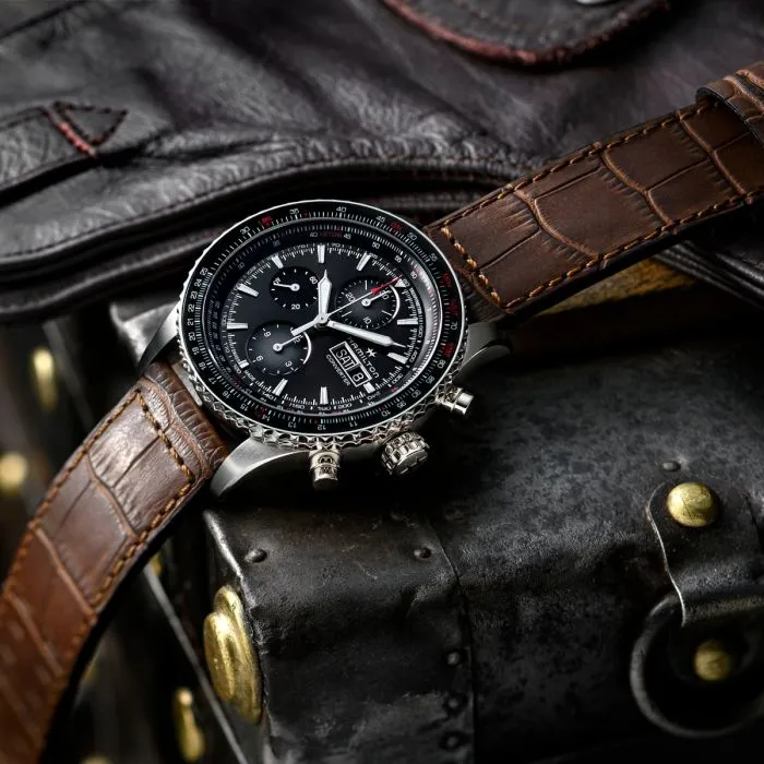 Hamilton Khaki Aviation Converter Auto Chrono Siyah H76726530 detay görseli 5