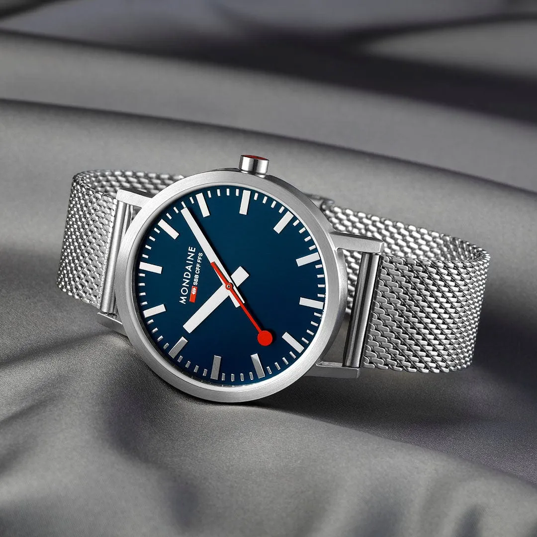 Mondaine Classic Deep Ocean Blue A6603036040SBJ detay görseli 2