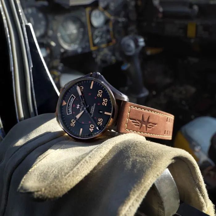 Hamilton Khaki Aviation Day Date Auto Black H64605531 detay görseli 3