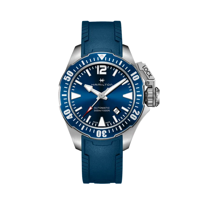 Hamilton Khaki Navy Frogman Auto Otomatik Mavi H77705345