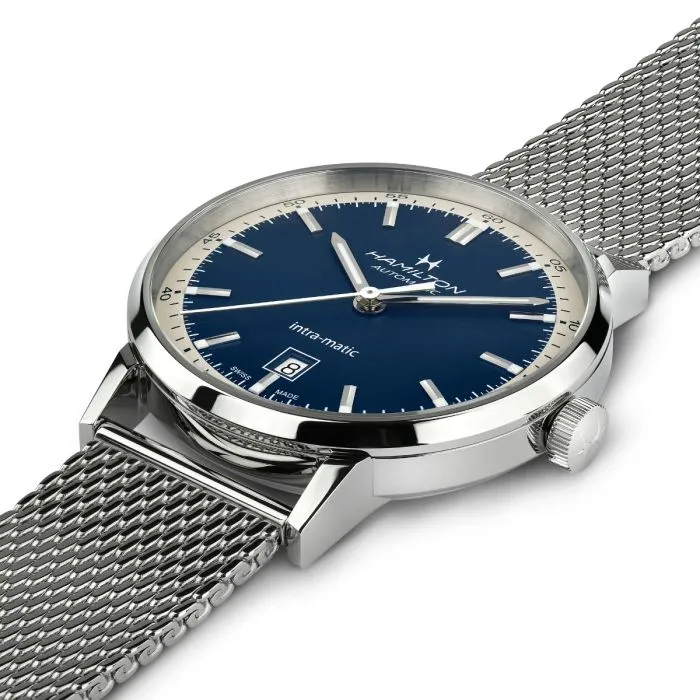 Hamilton American Classic Intra-Matic Auto Otomatik Mavi H38425140 detay görseli 2
