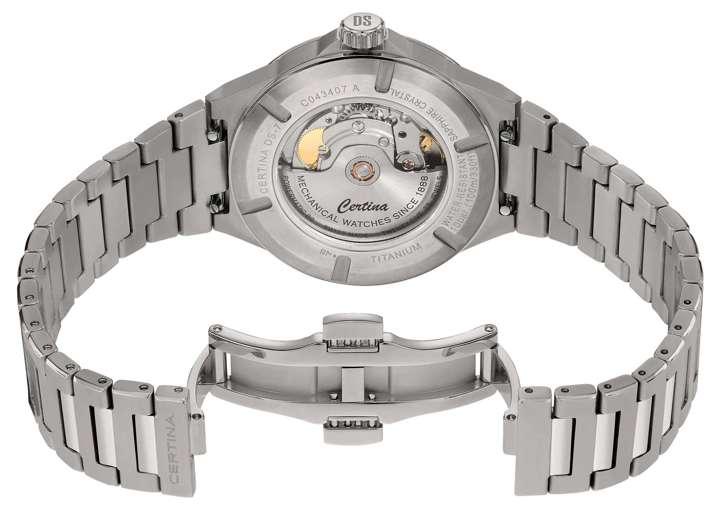 Certina DS-7 Powermatic 80 Otomatik Mavi C0434074404100 detay görseli 3