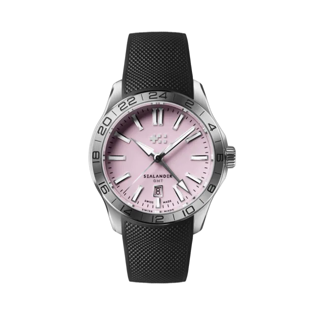 Beğenmek için çift tıkla Christopher Ward C63 Sealander GMT Otomatik Pink C6342AGM4S00P0RK Görsel 1