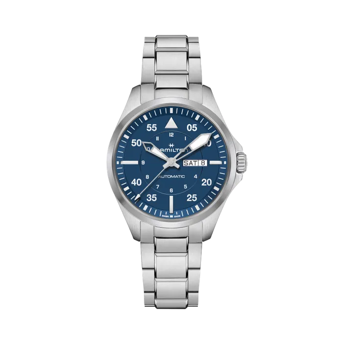 Hamilton Khaki Aviation Pilot Day Date Auto Mavi H64635140