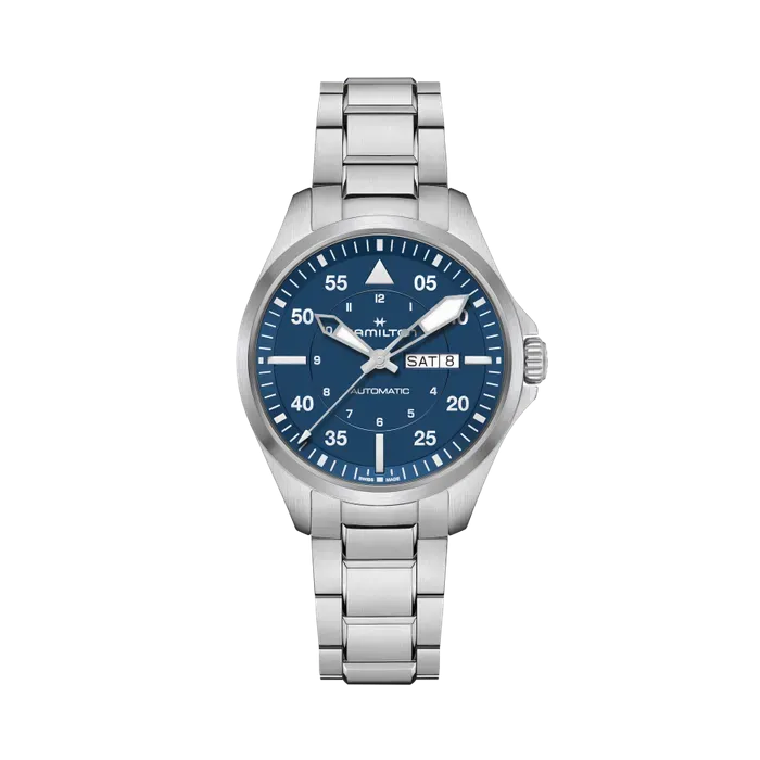 Hamilton Khaki Aviation Pilot Day Date Auto Mavi H64635140