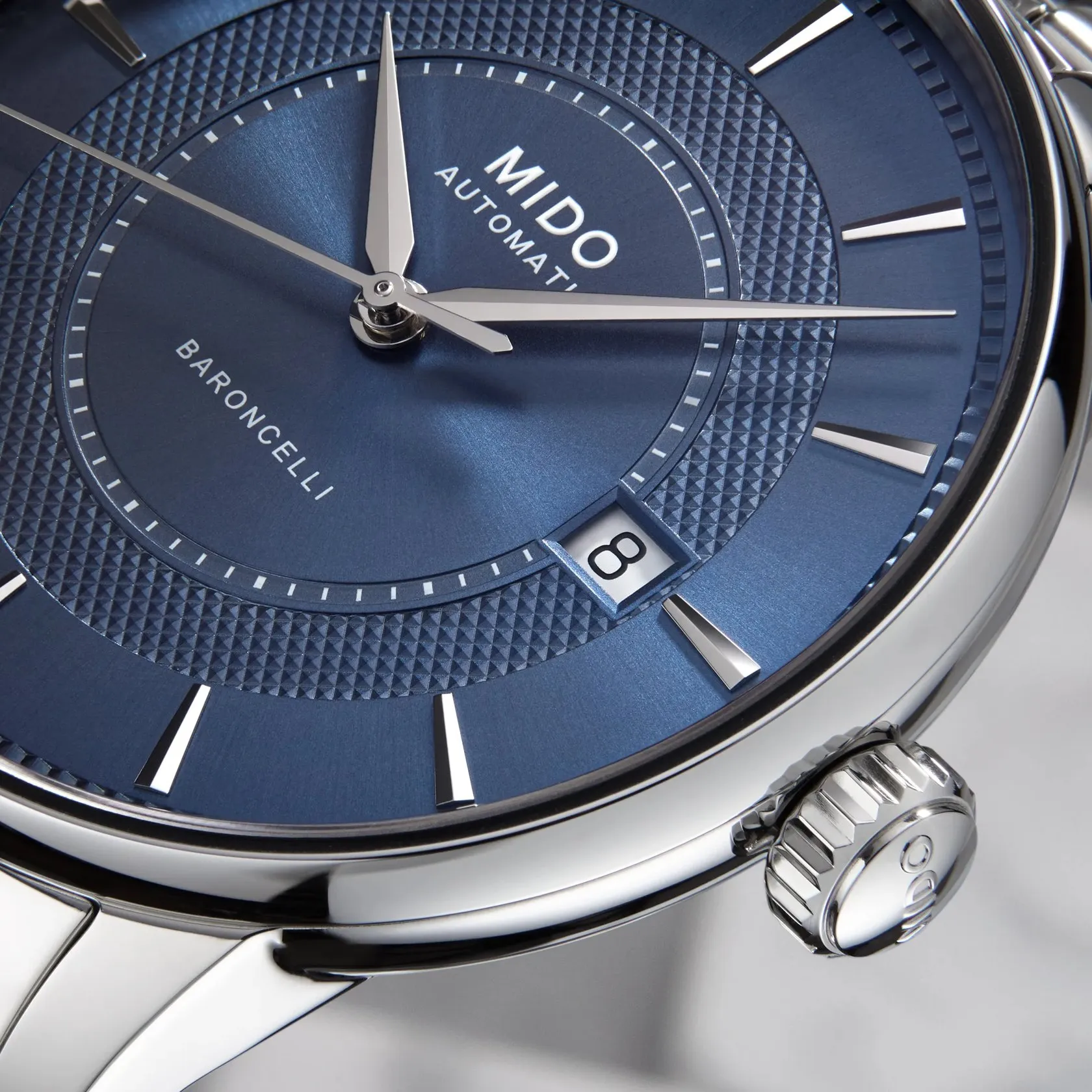 Mido Baroncelli Signature Otomatik Mavi M0374071104101 detay görseli 5
