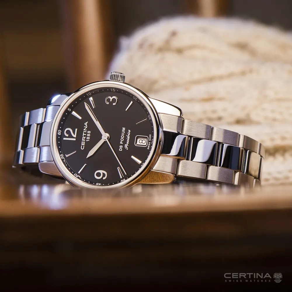 Certina DS Podium Lady 33mm Siyah C0342101105700 detay görseli 1