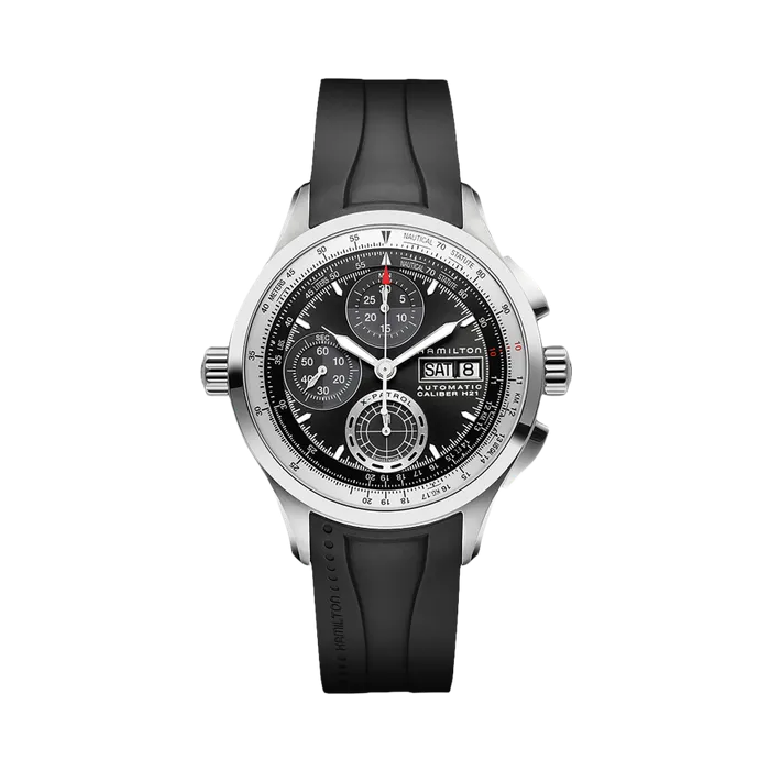 Hamilton Khaki Aviation Khaki X Patrol Auto Chrono Otomatik Siyah H76556331