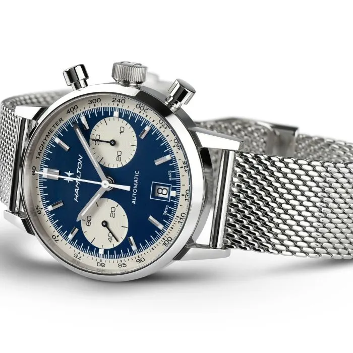 Hamilton American Classic Intra-Matic Auto Chrono Otomatik Mavi H38416141 detay görseli 3