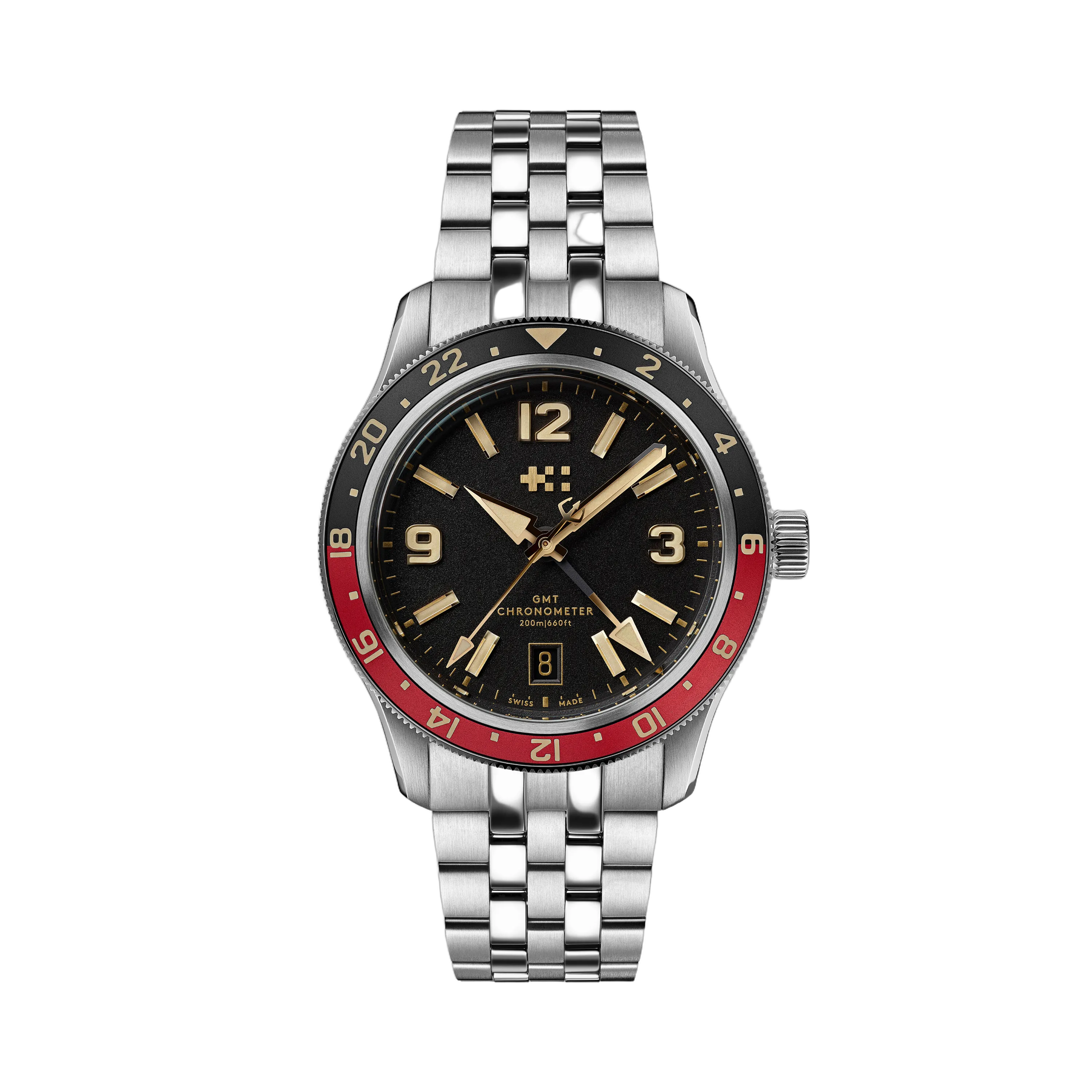 Christopher Ward C60 Trident Biscay GMT Otomatik Siyah C6039AGM1S0RK0B1