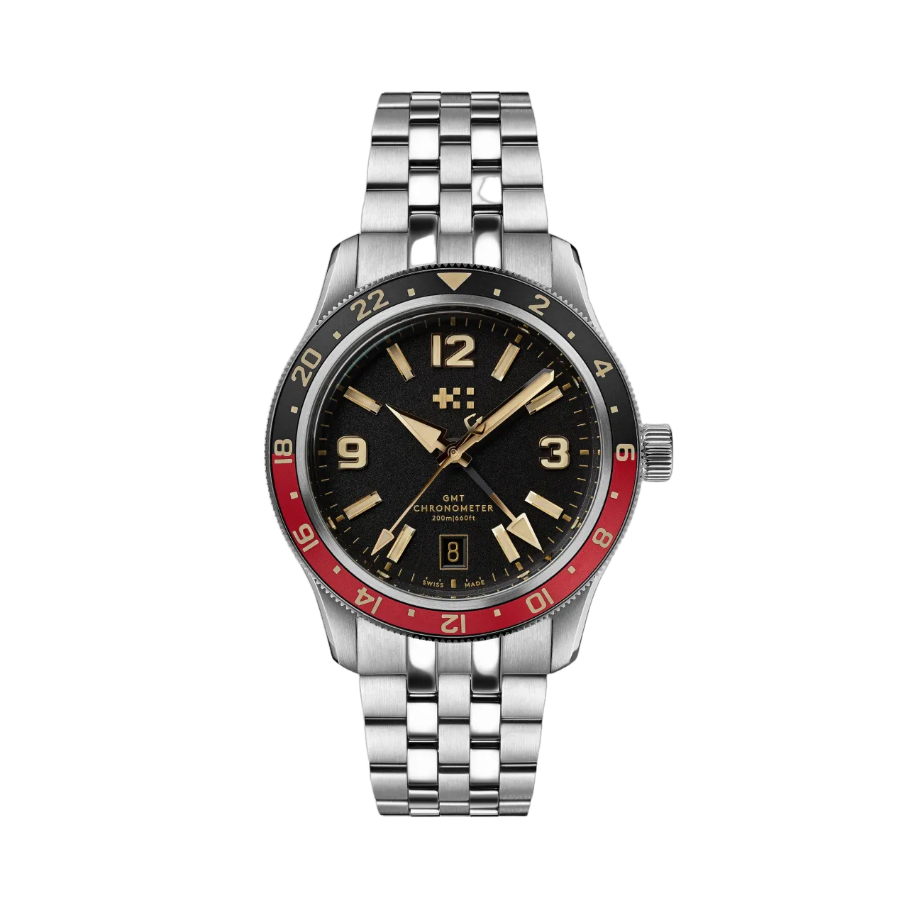 Christopher Ward C60 Trident Biscay GMT Otomatik Siyah C6039AGM1S0RK0B1