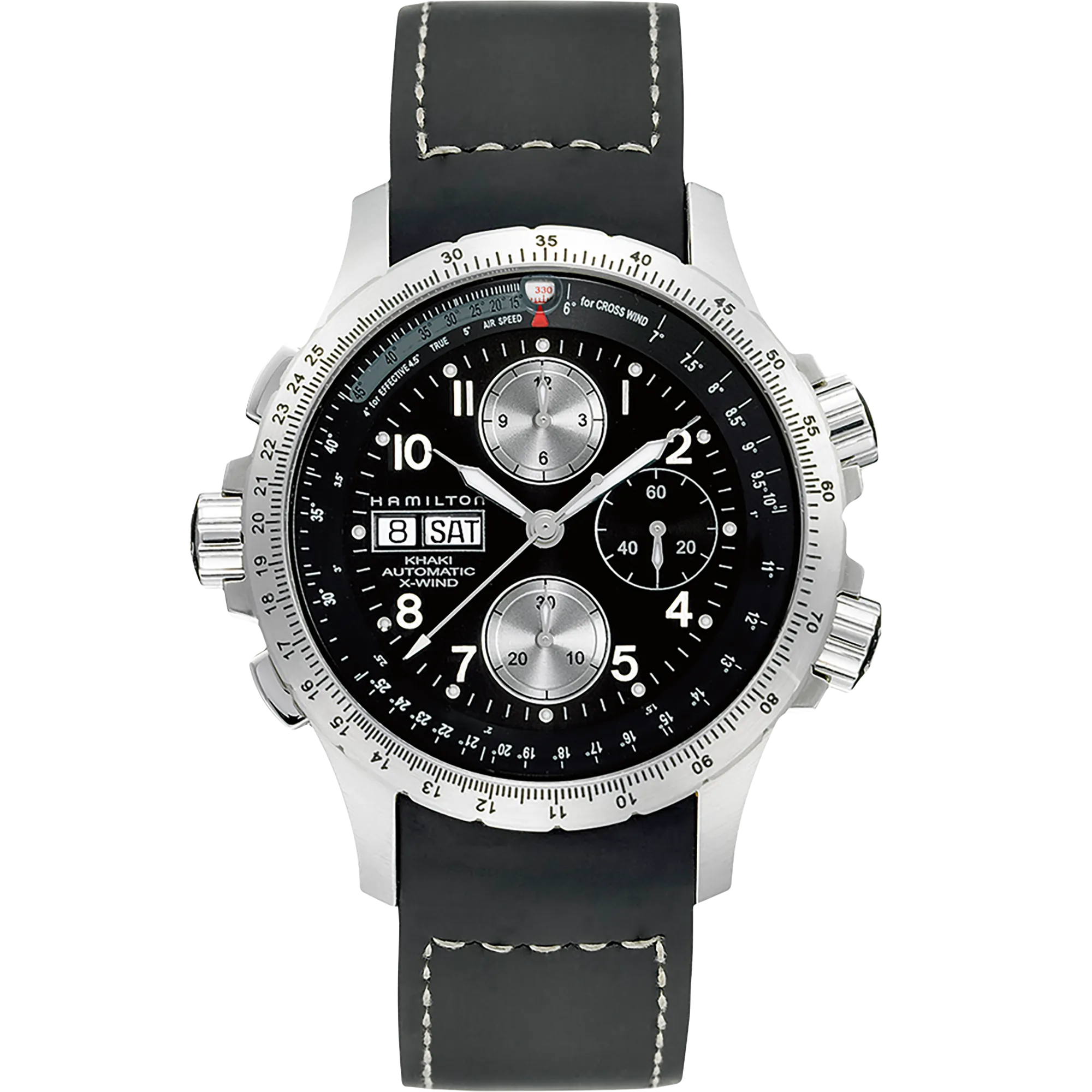 Hamilton Khaki Aviation X-Wind Auto Chrono Otomatik Siyah H77616333 detay görseli 1