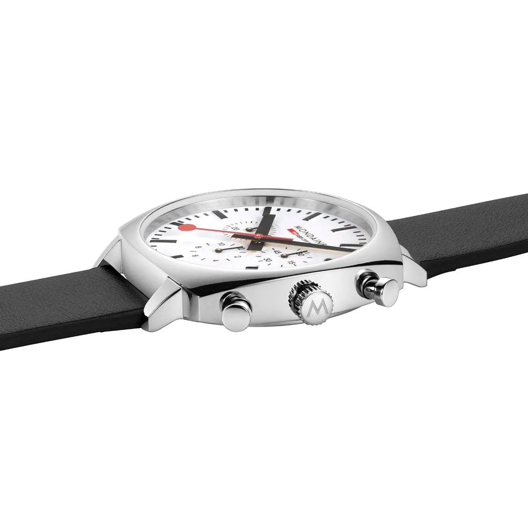 Mondaine Grand Cushion Chronograph Black MSL41410LBVSET detay görseli 3