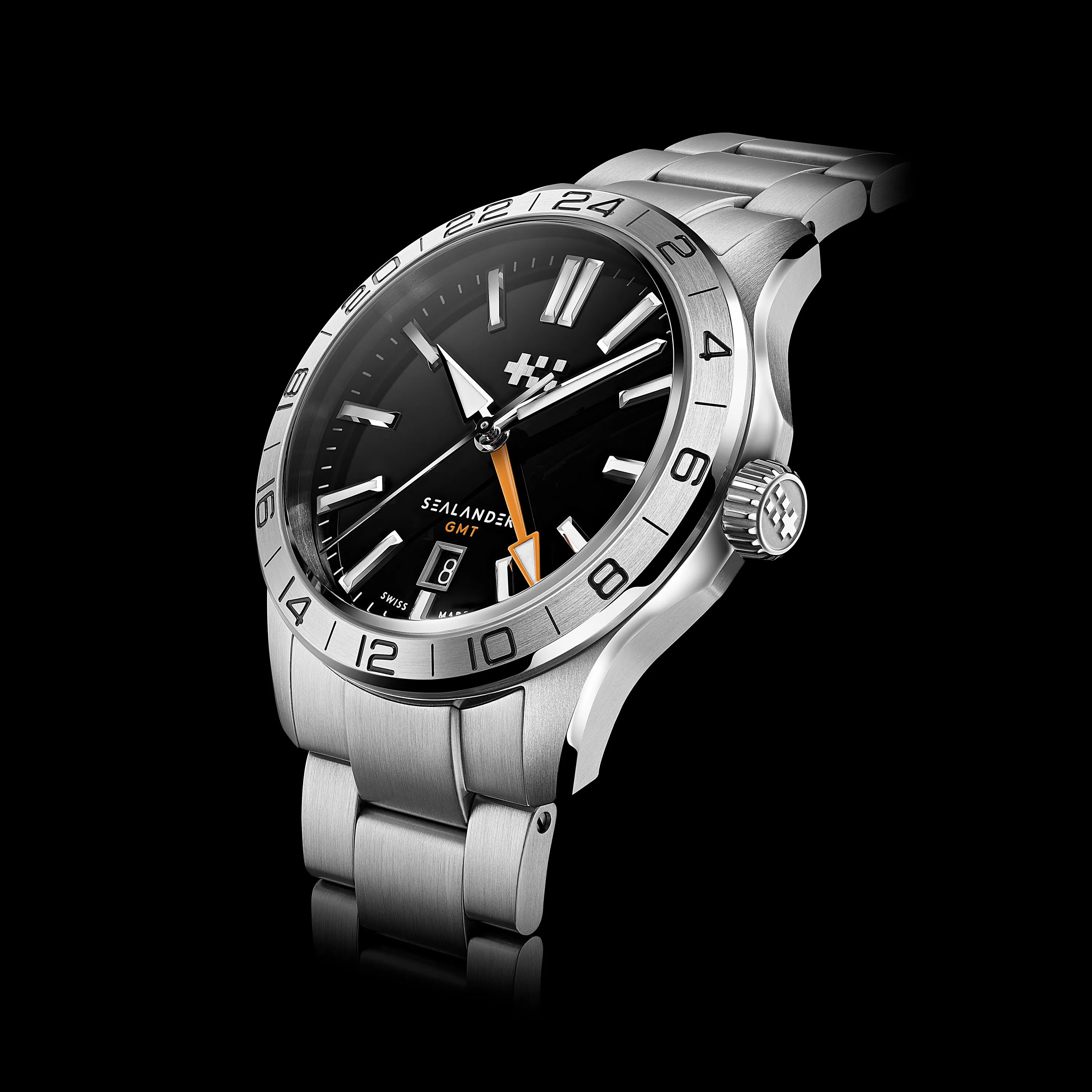 Christopher Ward C63 Sealander GMT Otomatik Siyah C6342AGM4S00K0B0 detay görseli 5