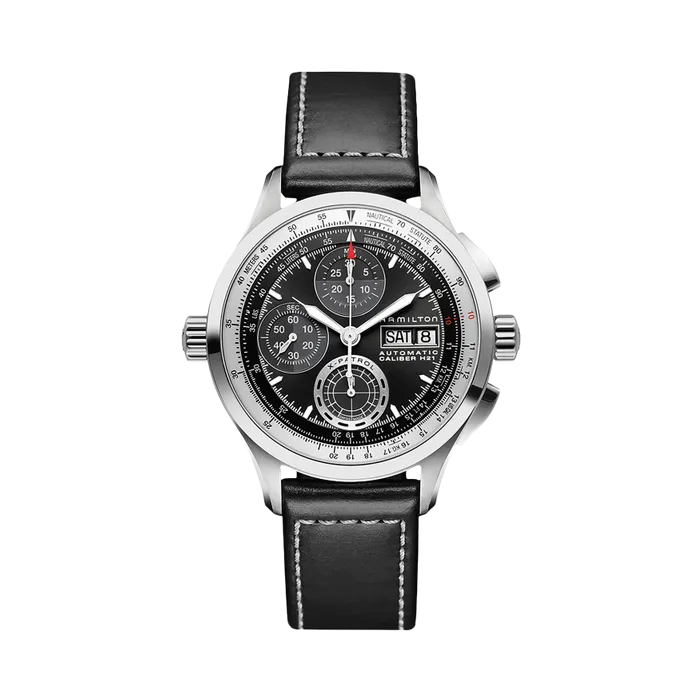 Hamilton Khaki Aviation Khaki X Patrol Auto Chrono Otomatik Siyah H76556731
