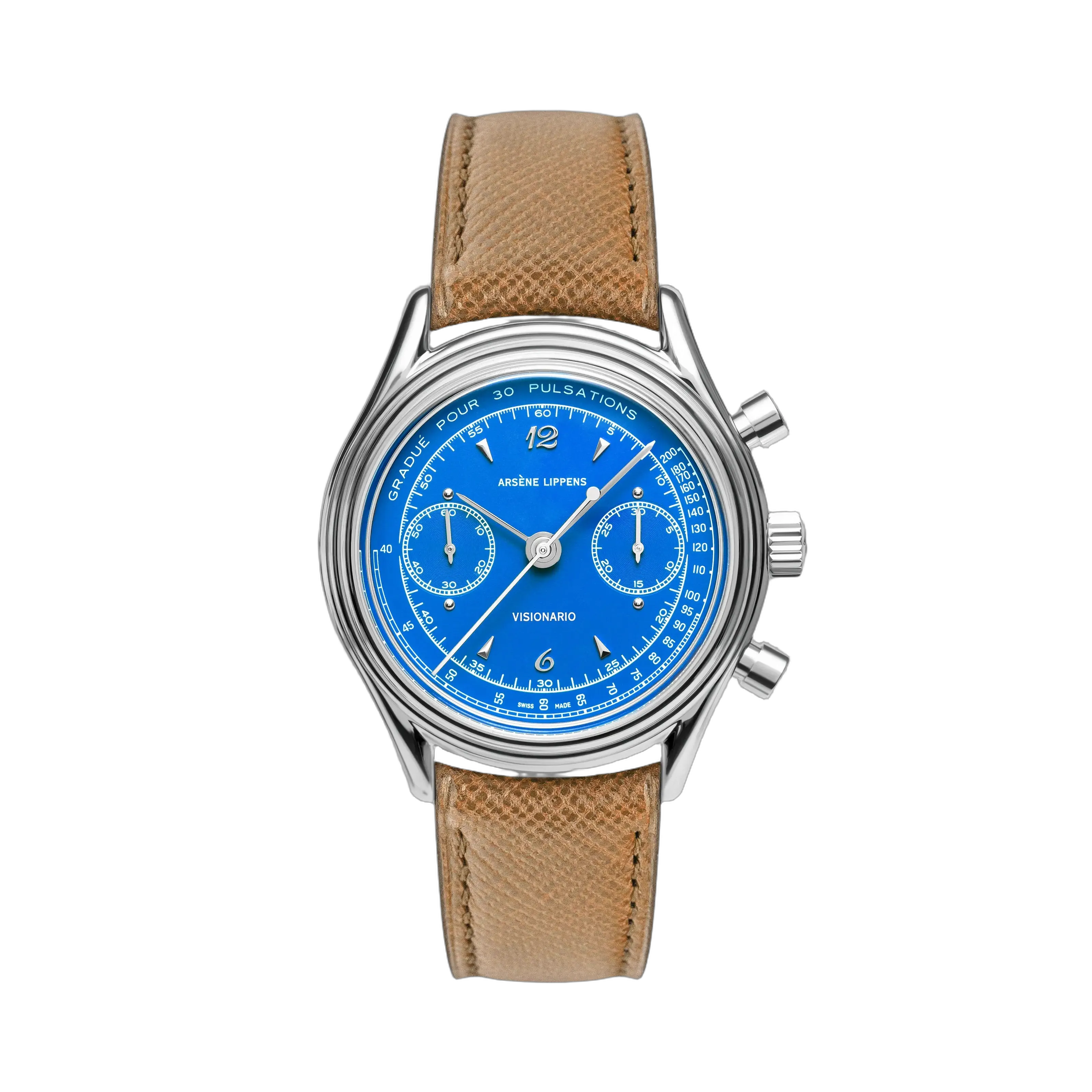Arsene Lippens Visionario Flyback Otomatik Mavi 0898BC