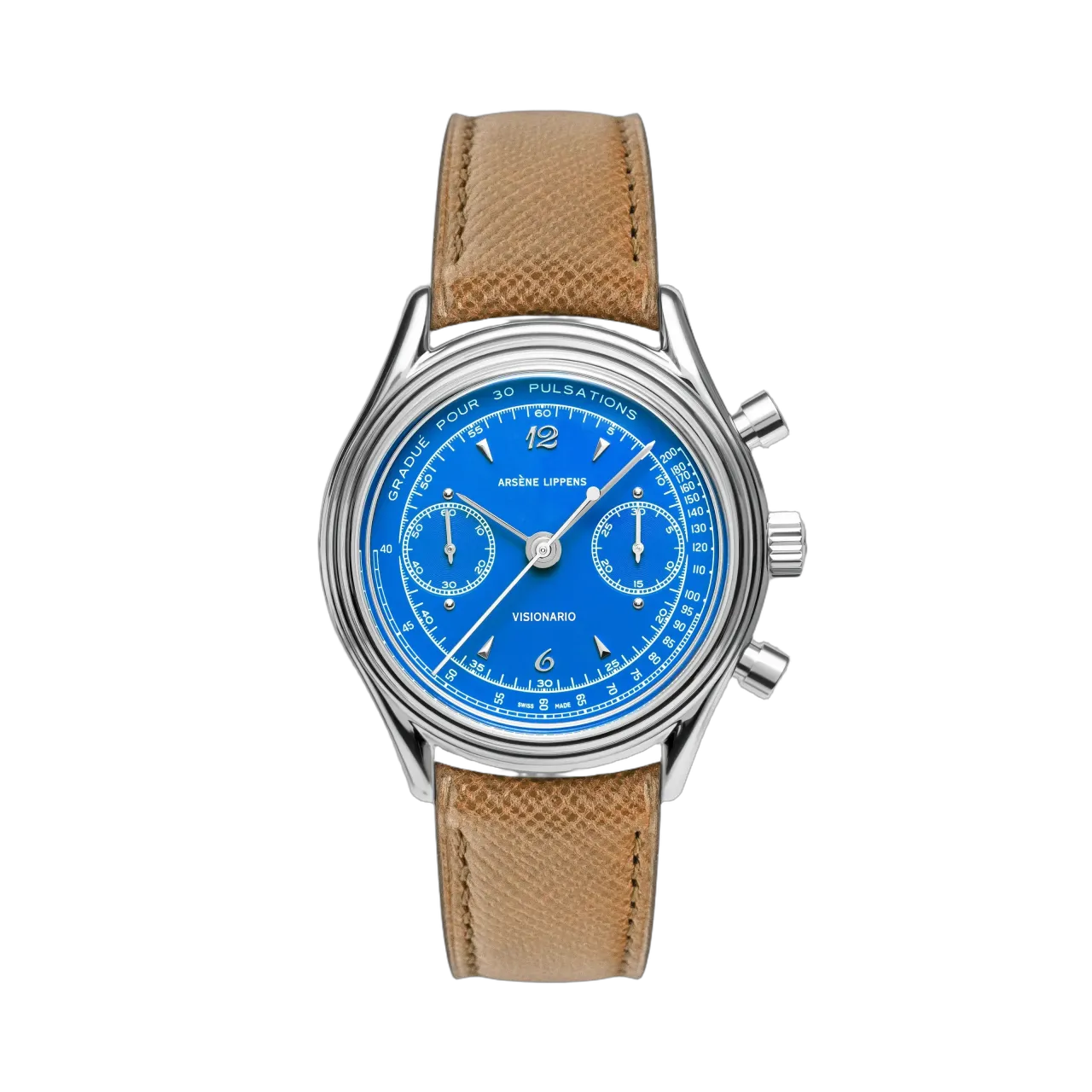 Arsene Lippens Visionario Flyback Otomatik Mavi 0898BC