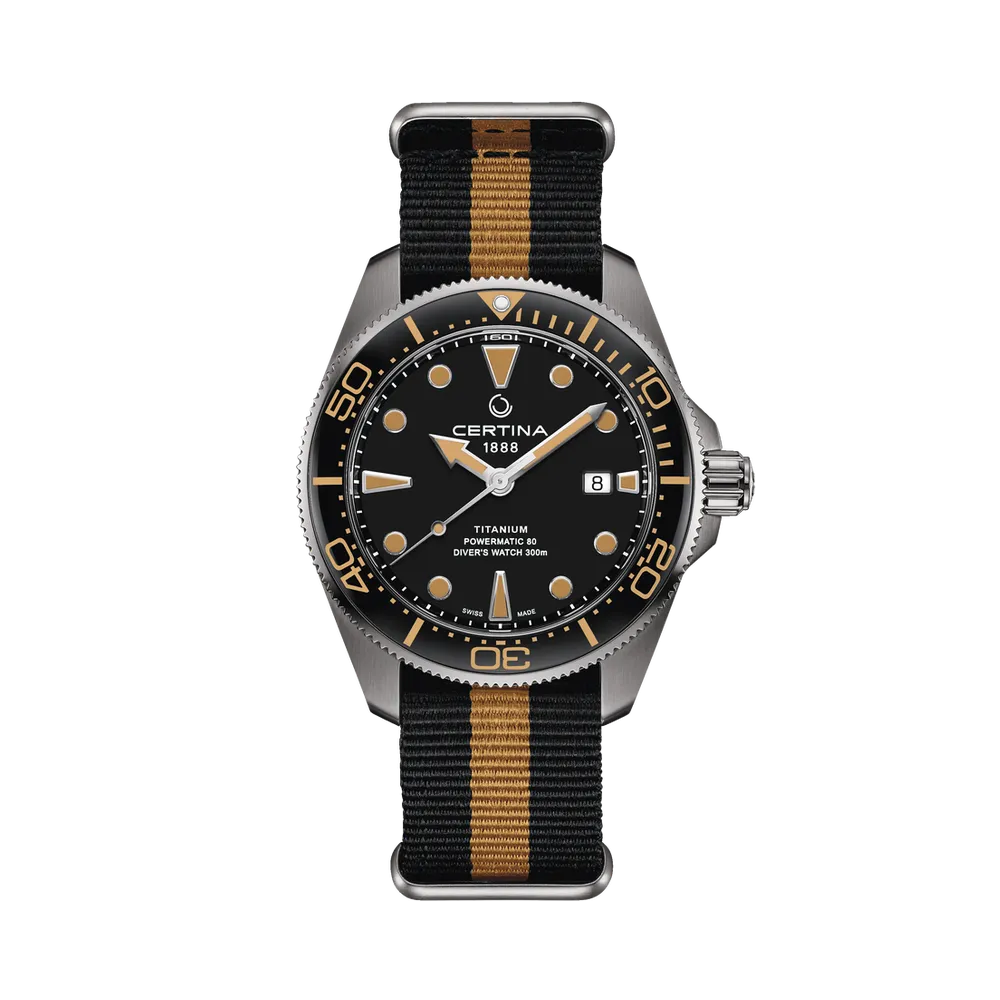 Certina DS Action Diver 43mm Powermatic 80 Otomatik Siyah C0326074805100