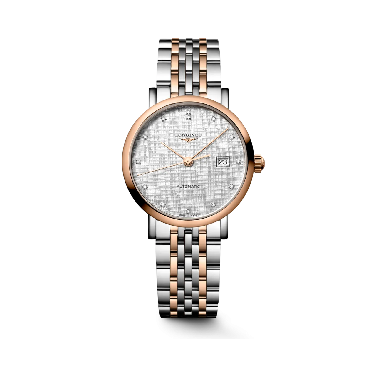 Longines Elegant Collection Çizgili Gümüş Otomatik L43105797