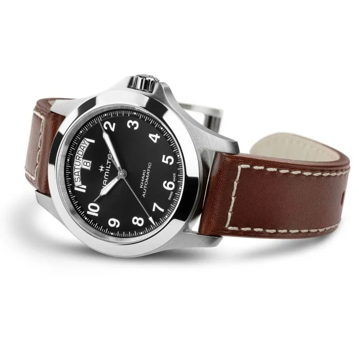 Hamilton Khaki Field King Day-Date Siyah Otomatik H64475531 detay görseli 5