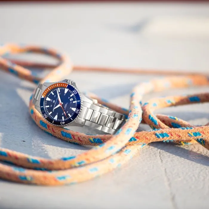 Hamilton Khaki Navy Scuba Auto Otomatik Mavi H82365141 detay görseli 4