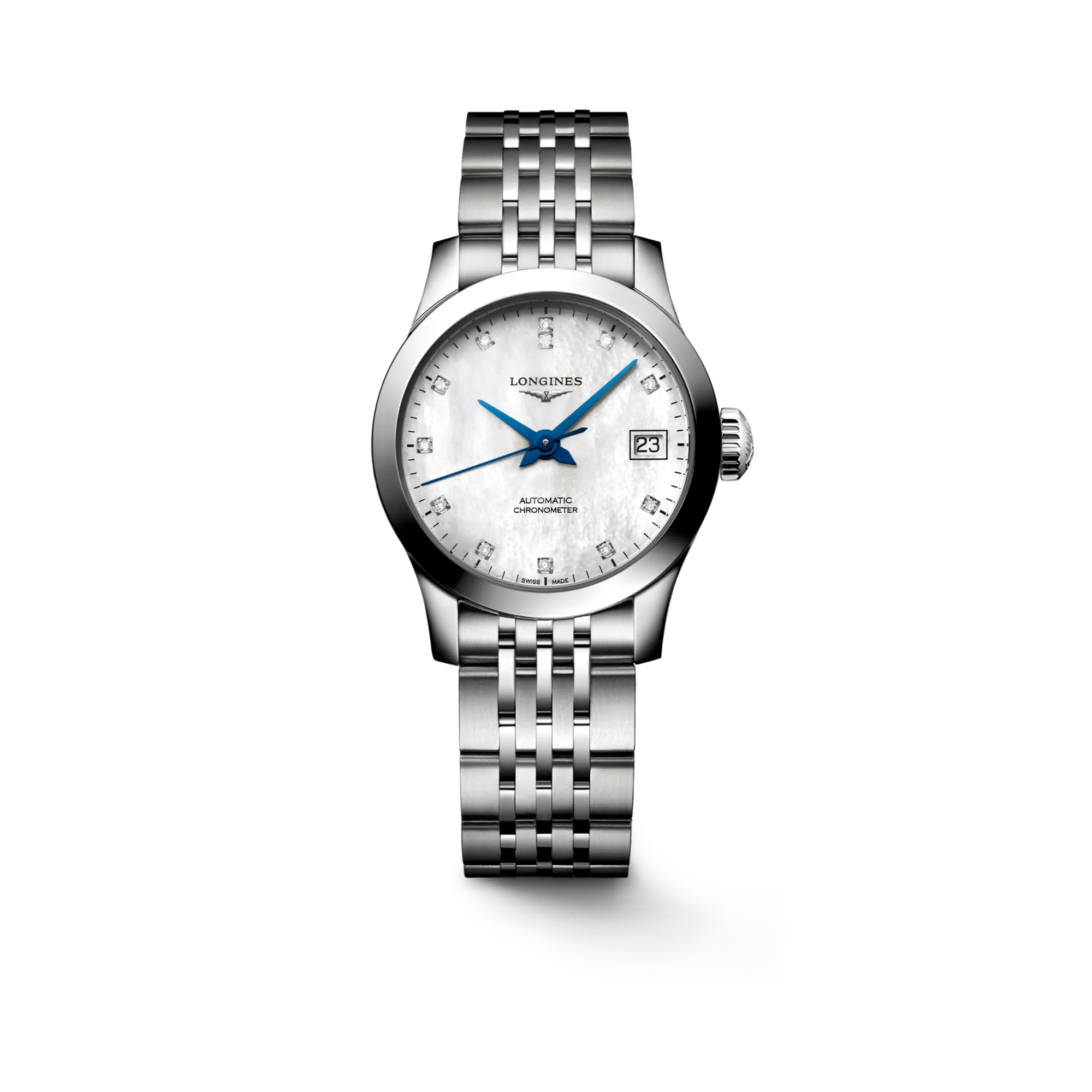 Longines Record Otomatik Beyaz Sedef L23204876