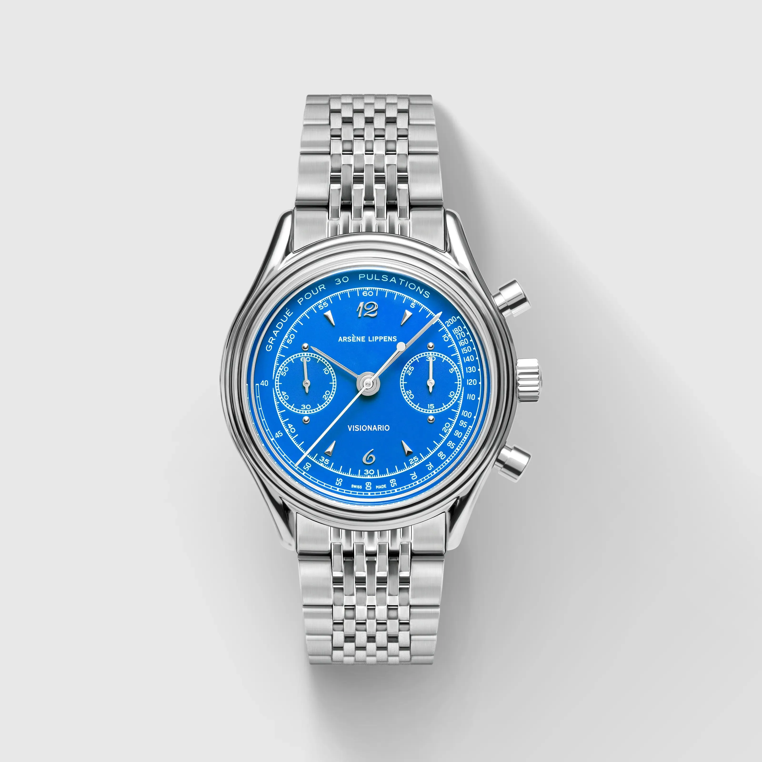 Arsene Lippens Visionario Flyback Otomatik Mavi 0898BC detay görseli 2