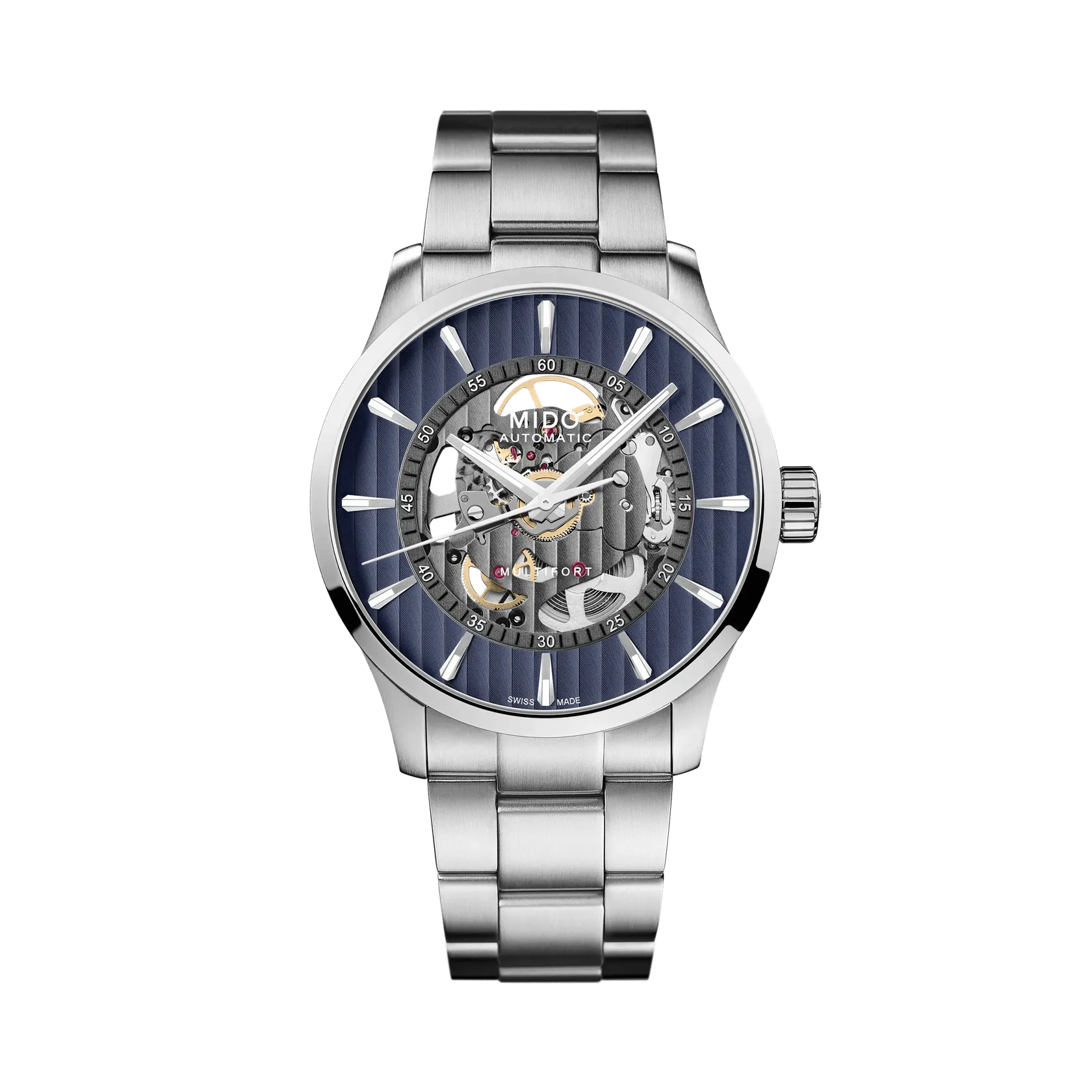 Mido Multifort Skeleton Vertigo Otomatik Mavi M0384361104100