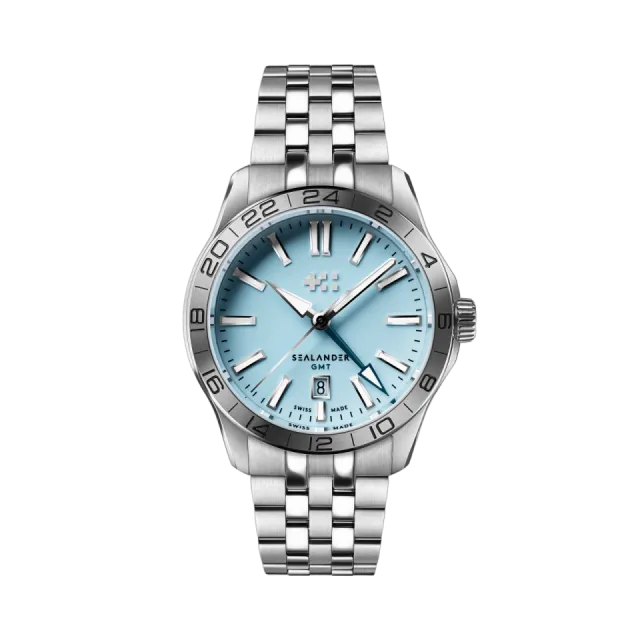 Beğenmek için çift tıkla Christopher Ward C63 Sealander GMT Otomatik Sky Blue C6342AGM4S00B0B1 Görsel 1