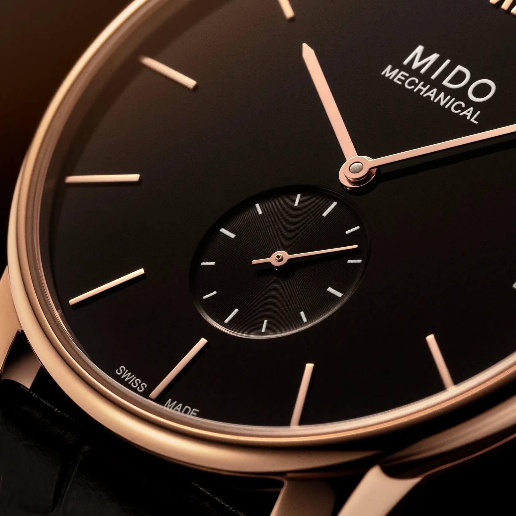 Mido Baroncelli Mechanical Siyah M0374053605000 detay görseli 4