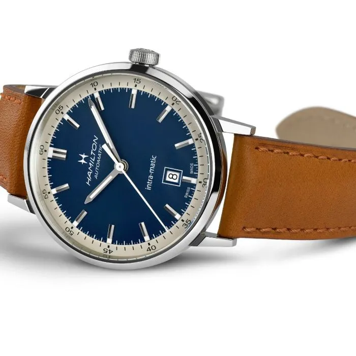 Hamilton American Classic Intra-Matic Auto Otomatik Mavi H38425540 detay görseli 3
