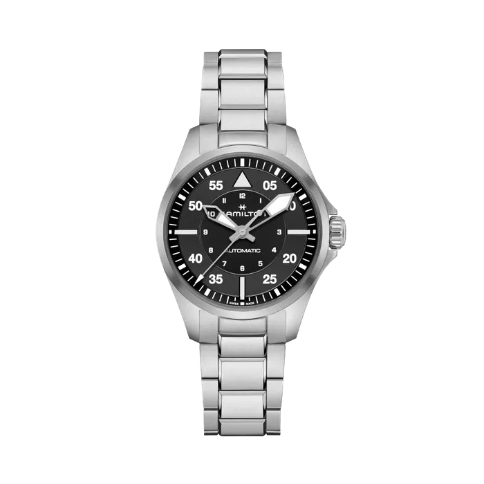 Hamilton Khaki Aviation Pilot Auto Siyah H76215130