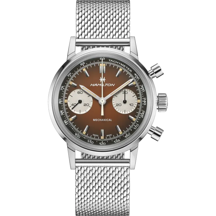 Hamilton American Classic Intra-Matic Chronograph H Kahverengi H38429591 detay görseli 2