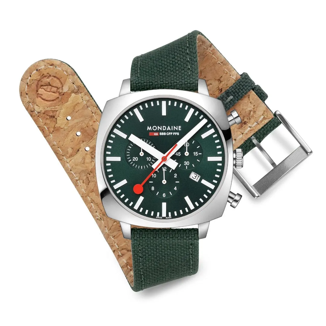 Mondaine Grand Cushion Green MSL41460LFSET detay görseli 2
