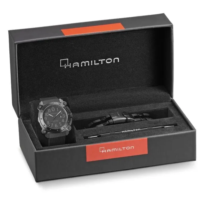 Hamilton Khaki Navy BeLOWZERO 1000m Otomatik Siyah H78585333 detay görseli 5