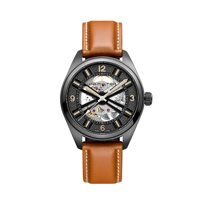 Hamilton Khaki Field Skeleton Auto Otomatik Siyah H72585535