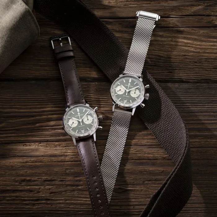 Hamilton American Classic Intra-Matic Auto Chrono 40mm Otomatik Yeşil H38416160 detay görseli 4