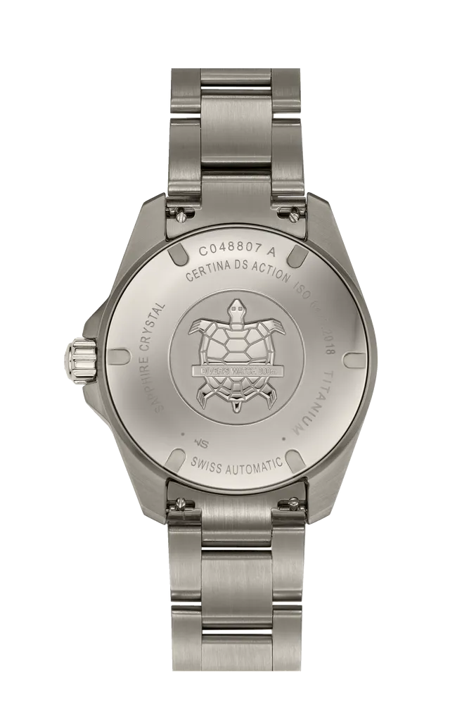Certina DS Action Diver 38mm Titanium Otomatik Gri C0488074408100 detay görseli 2