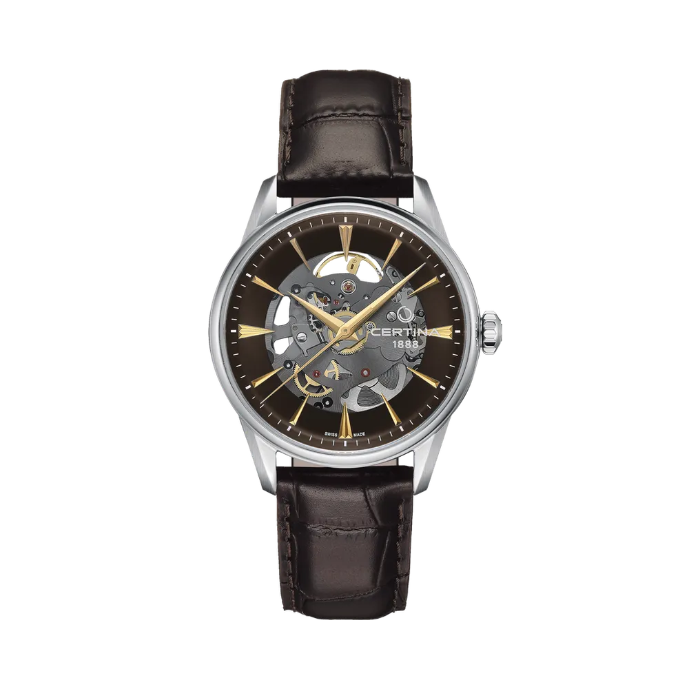 Certina DS-1 Skeleton Otomatik Gri C0299071608100