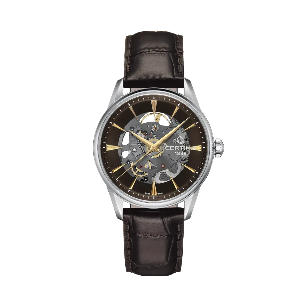 Certina DS-1 Skeleton Otomatik Gri C0299071608100