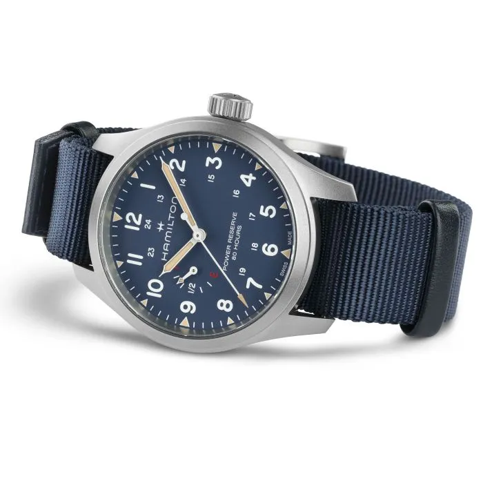 Hamilton Khaki Field Power Reserve 40mm Blue H69509940 detay görseli 3