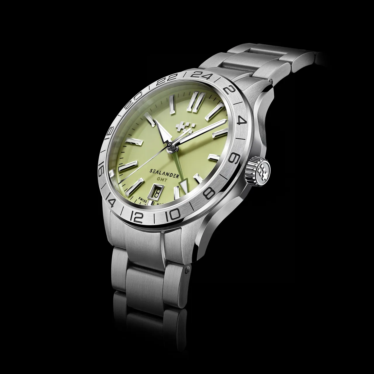 Christopher Ward C63 Sealander GMT Otomatik Pistachio C6339AGM4S00V0RW detay görseli 5