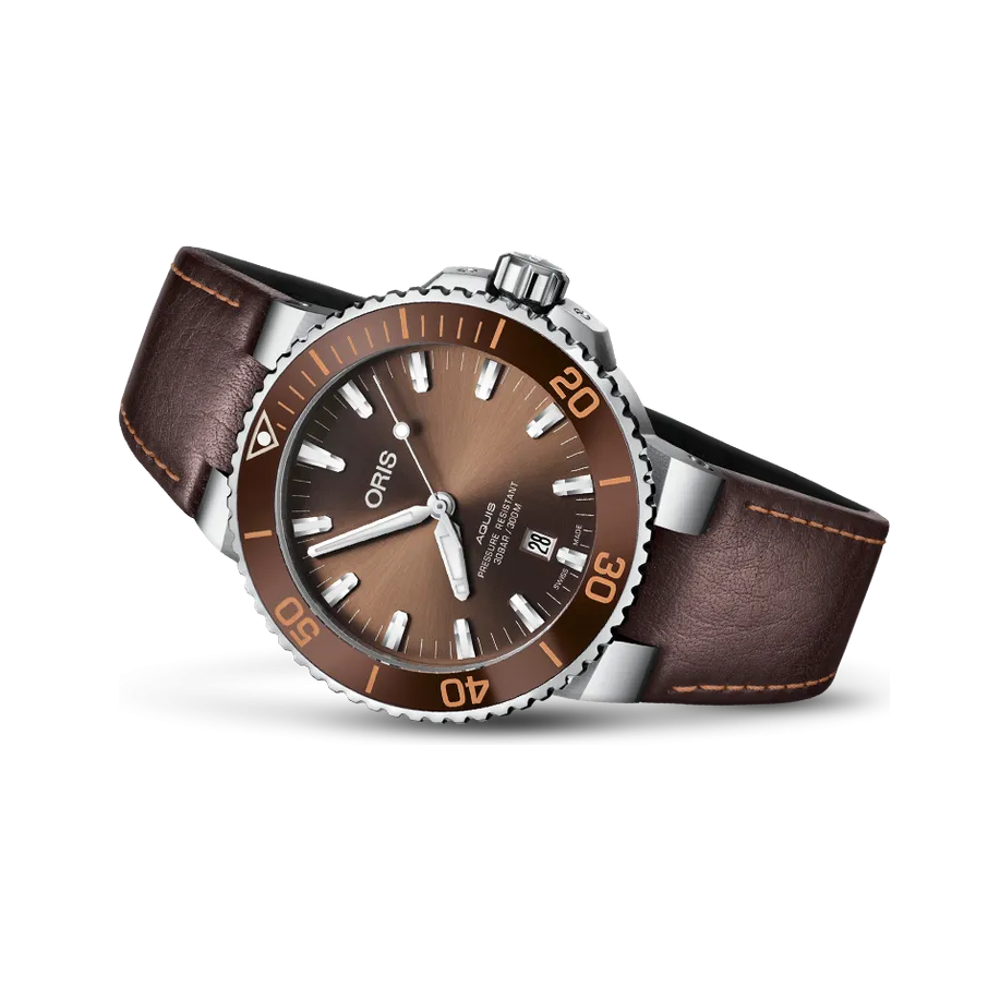 Oris Aquis Date Otomatik Kahverengi 01733773041520752412EB